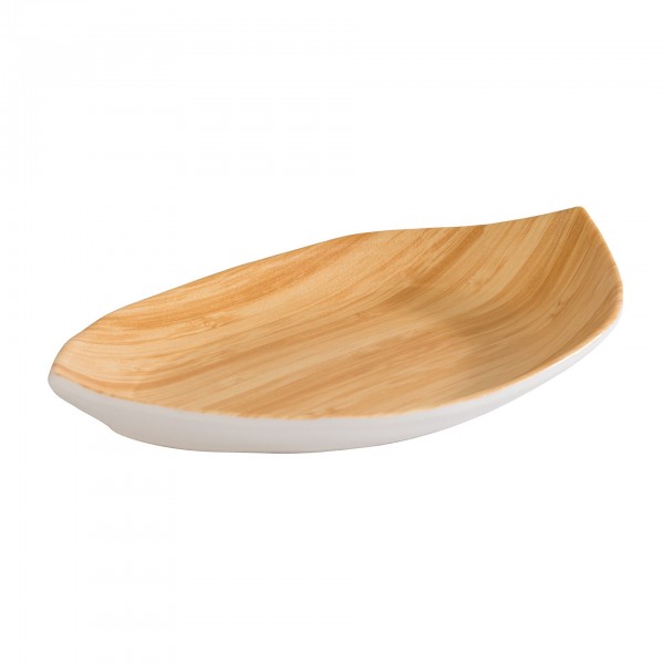 Tablett - Melamin - bambus / weiß - oval - Serie Bamboo - 84811
